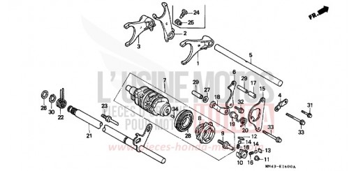GEARSHIFT DRUM CBR600FJ de 1988